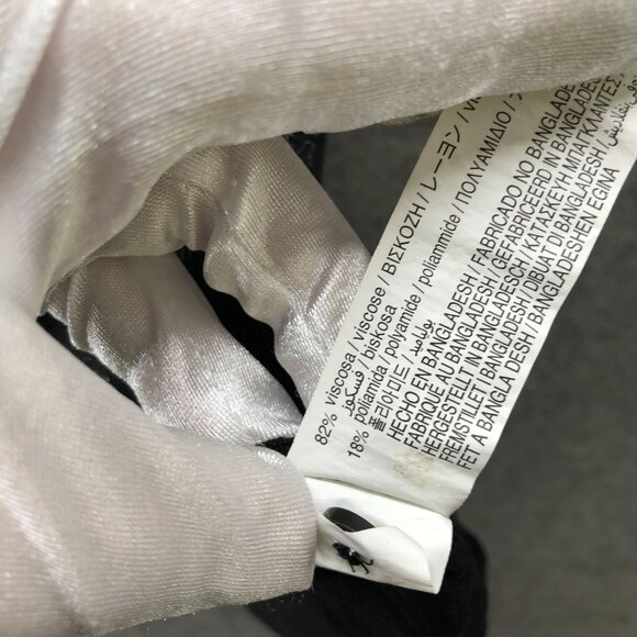 Zara Short Sleeve Polo Sweater Mens M Black Stretch Tight Knit Collared - Picture 7 of 9